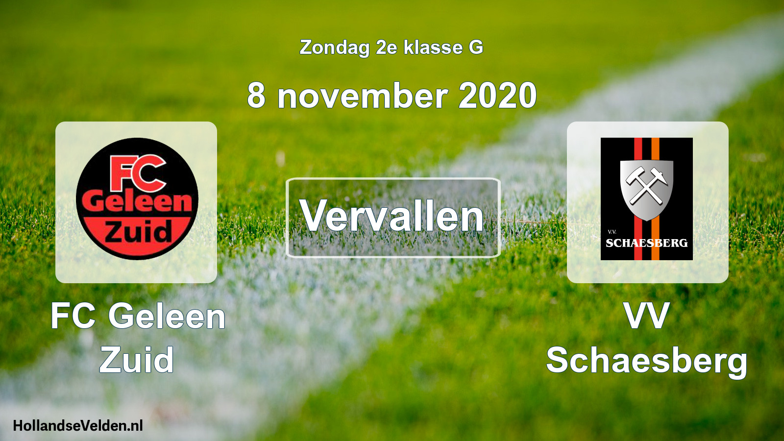 Scheduled Match: FC Geleen Zuid - VV Schaesberg (8 November 2020)