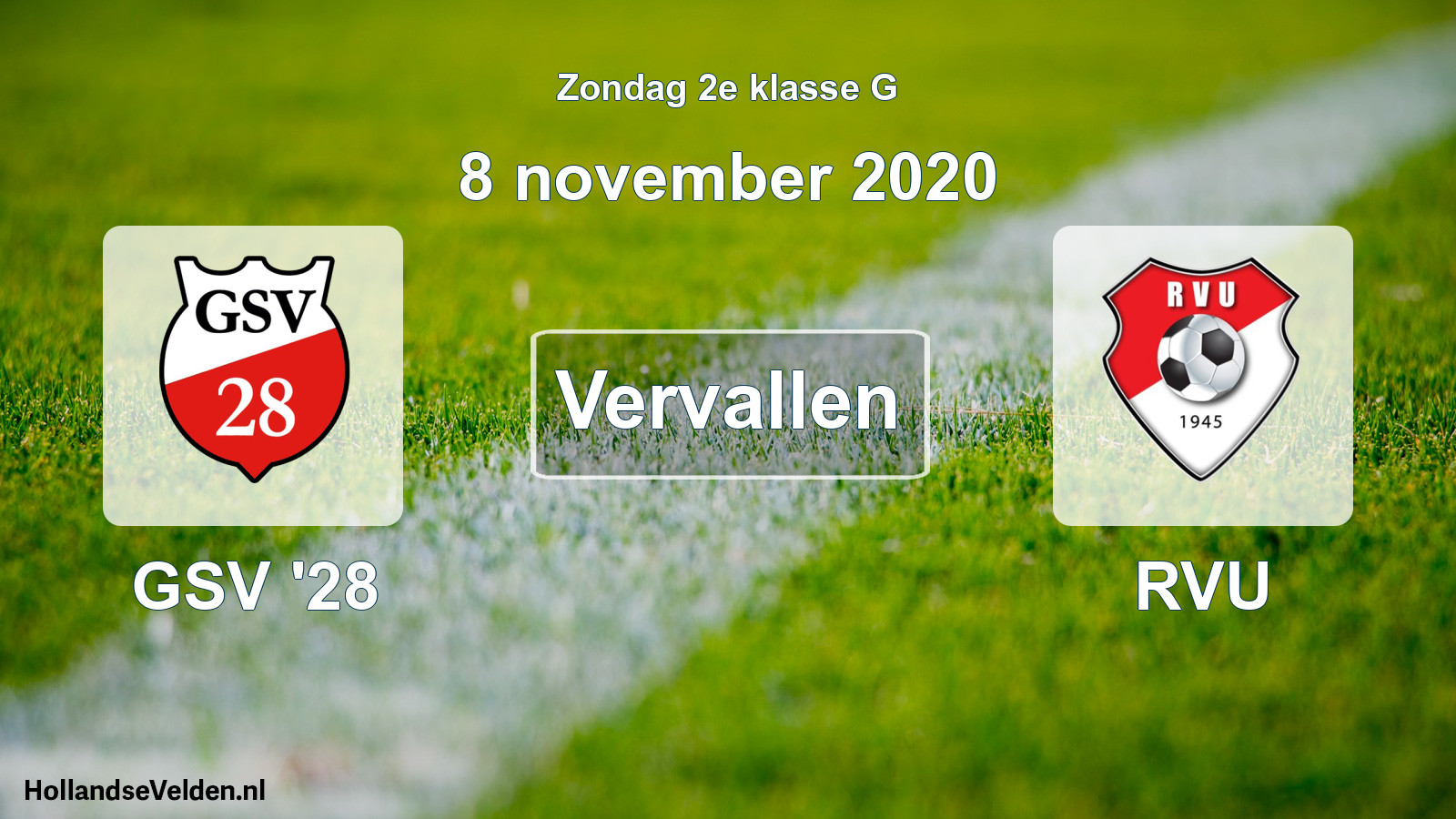 Scheduled Match: GSV '28 - RVU (8 November 2020)