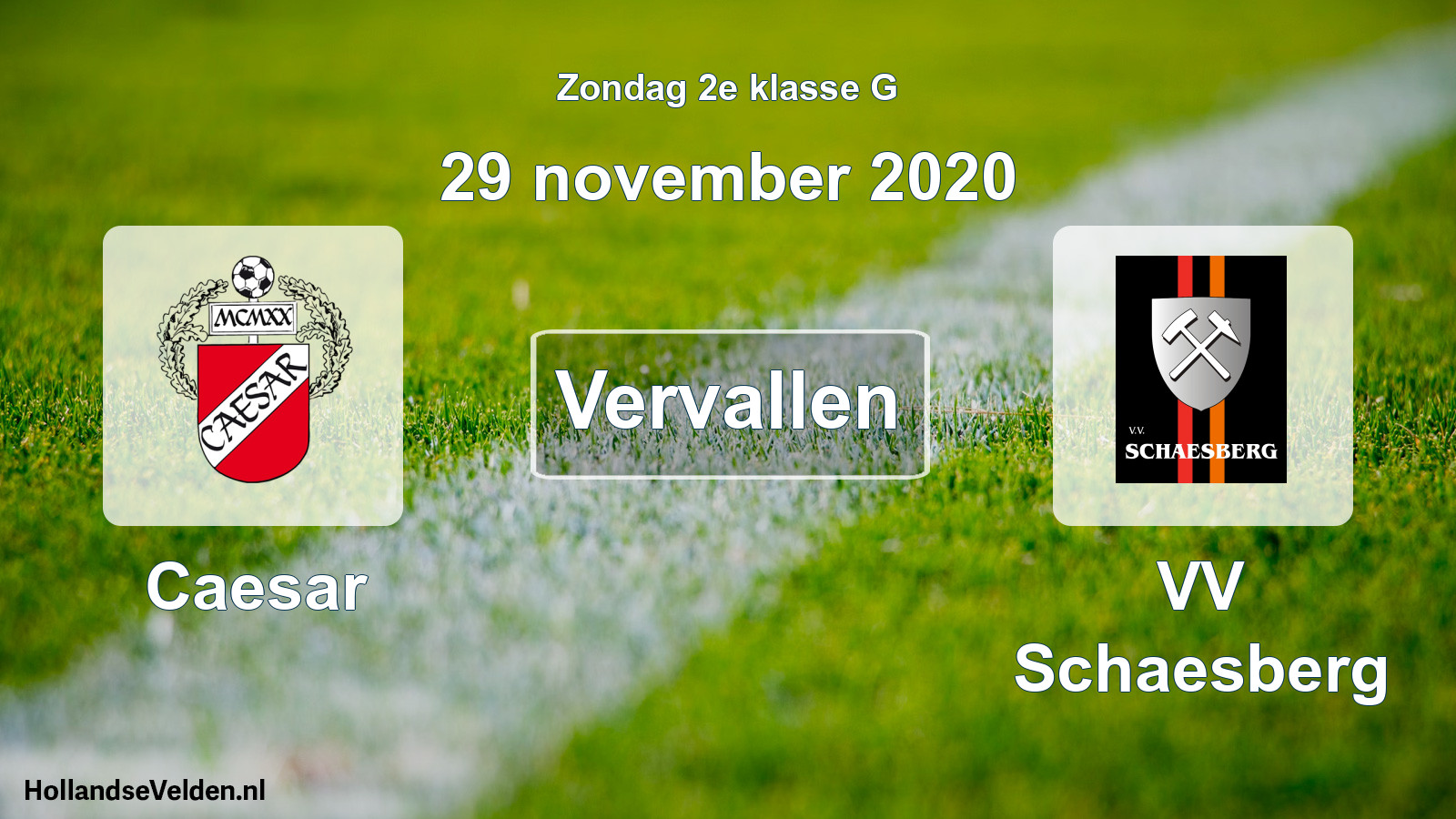 Scheduled Match: Caesar - VV Schaesberg (29 November 2020)
