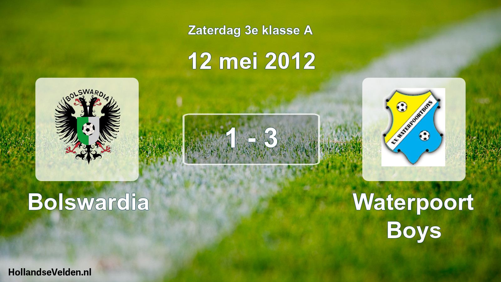 Total number of matches played: Bolswardia - Waterpoort Boys 1 - 3 (12 May 2012)