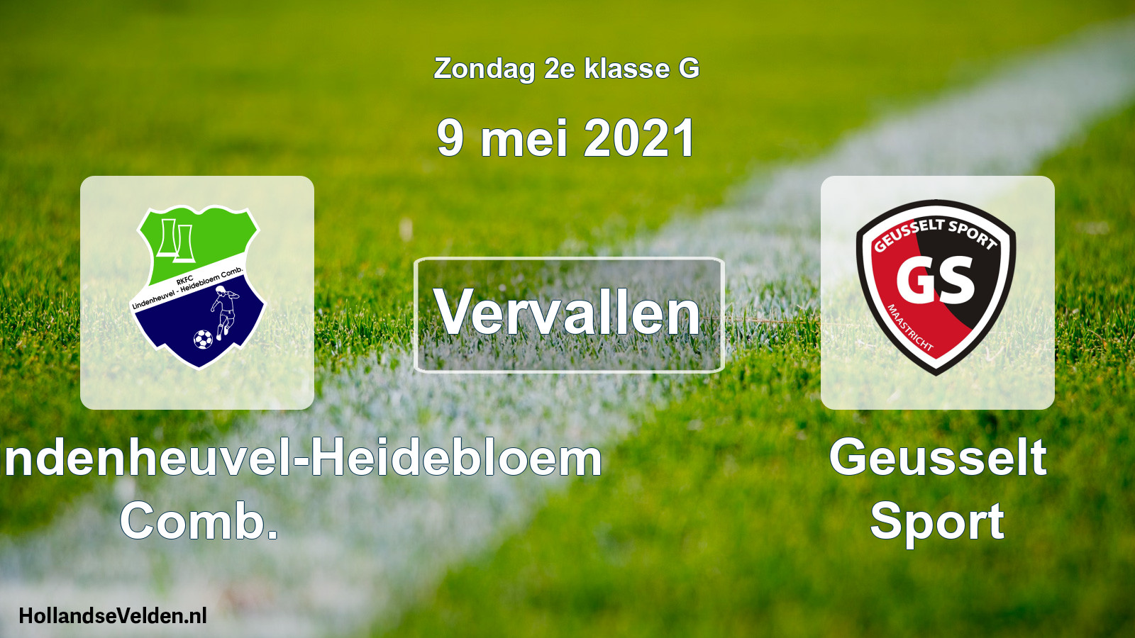 Scheduled Match: RKFC Lindenheuvel-Heidebloem Comb. - Geusselt Sport (9 May 2021)