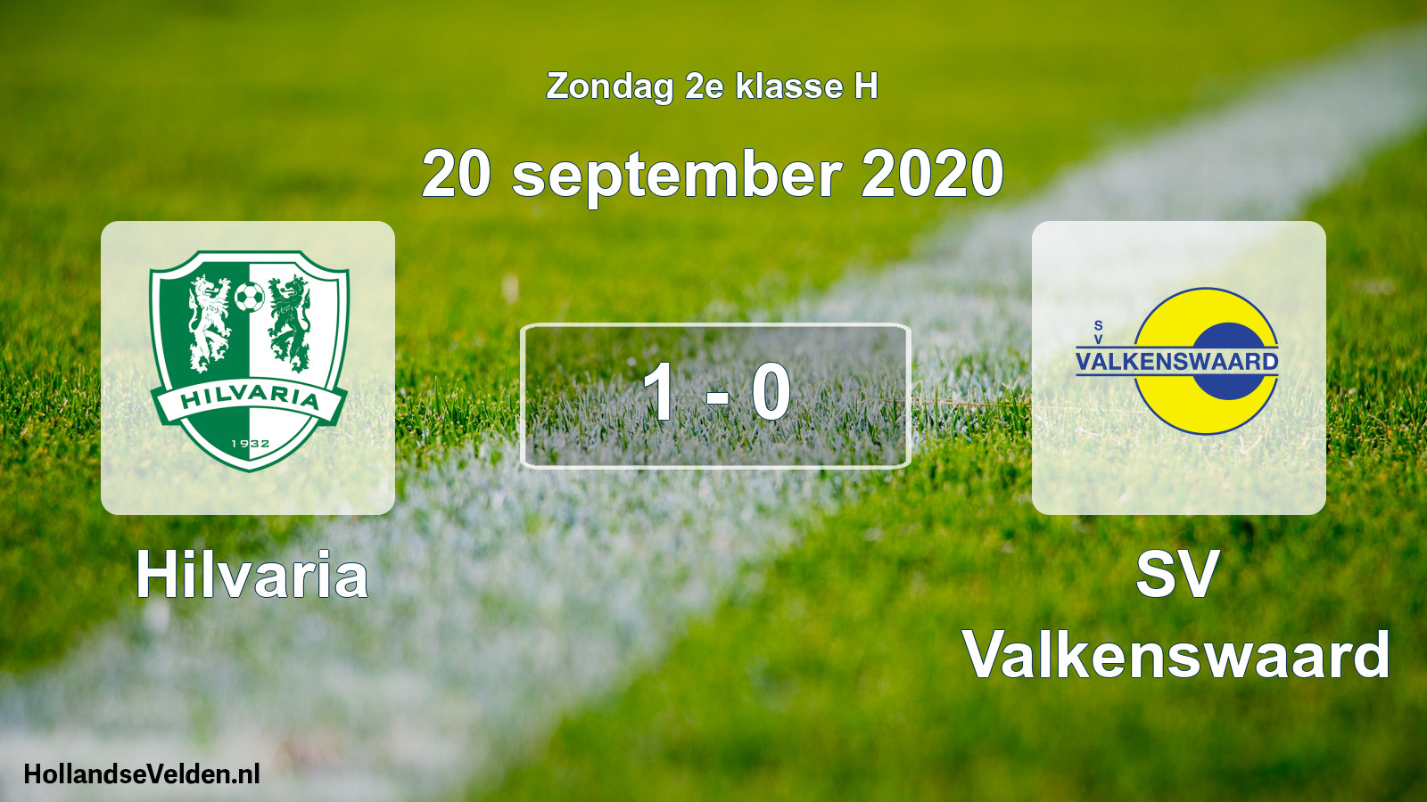 Total number of matches played: Hilvaria - SV Valkenswaard 1 - 0 (20 September 2020)