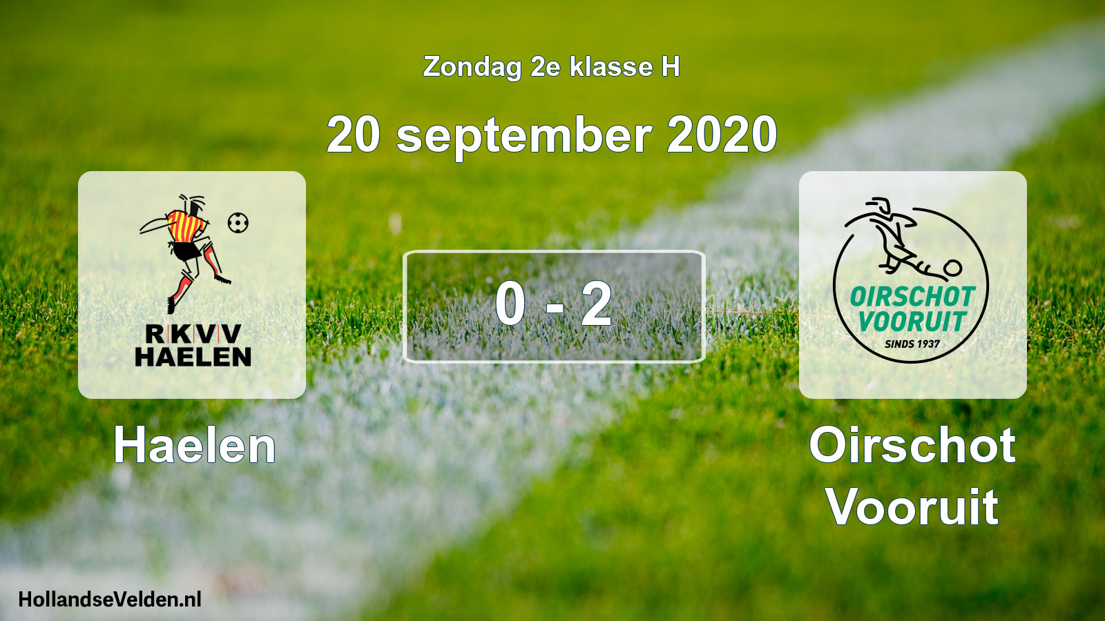 Total number of matches played: Haelen - Oirschot Vooruit 0 - 2 (20 September 2020)
