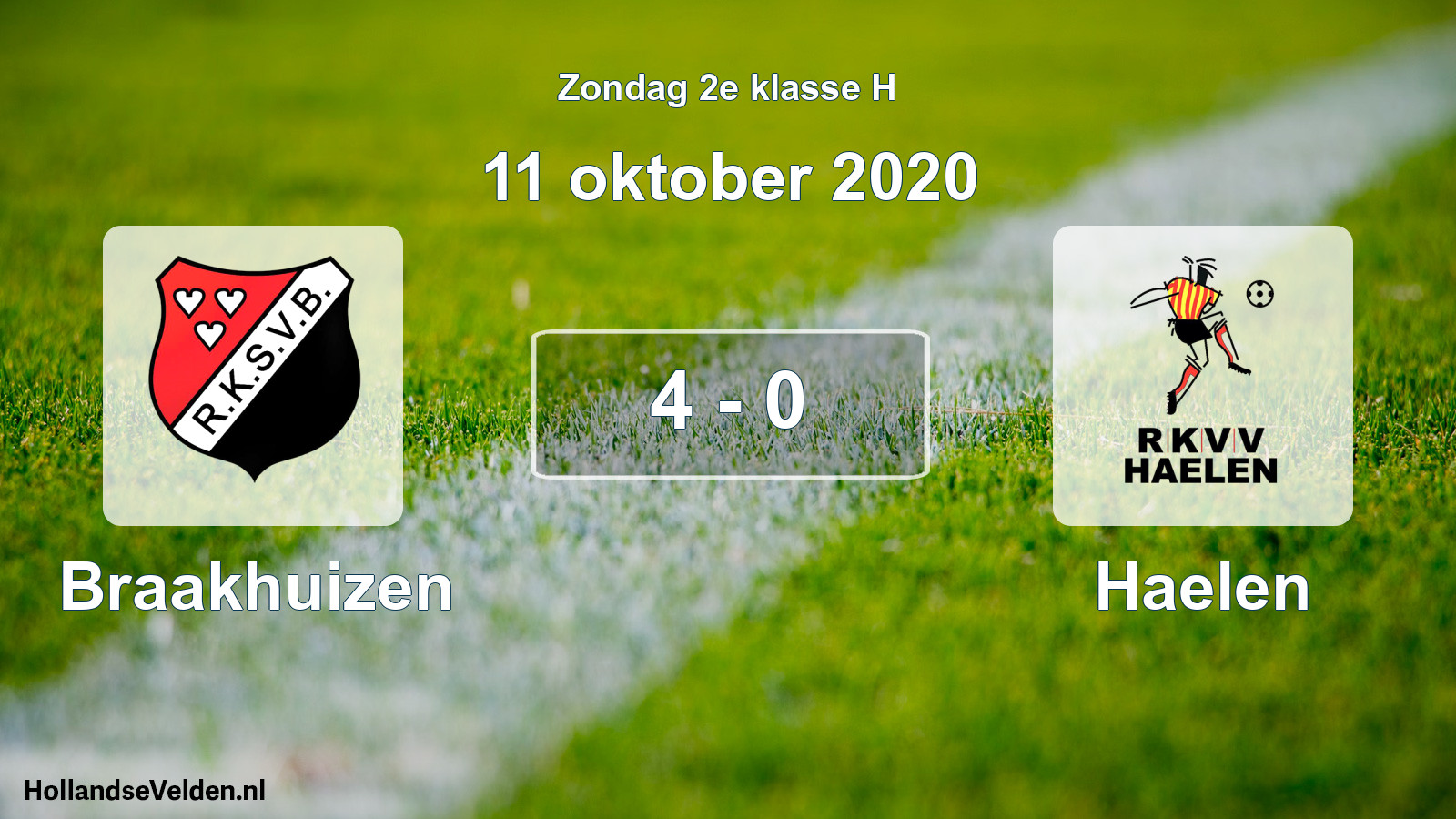 Total number of matches played: Braakhuizen - Haelen 4 - 0 (11 October 2020)