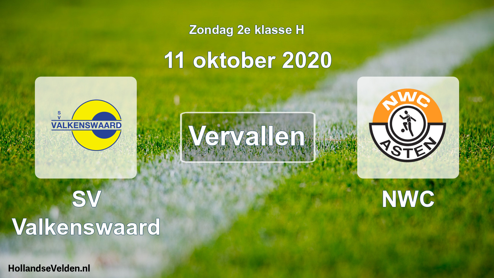 Scheduled Match: SV Valkenswaard - NWC (11 October 2020)