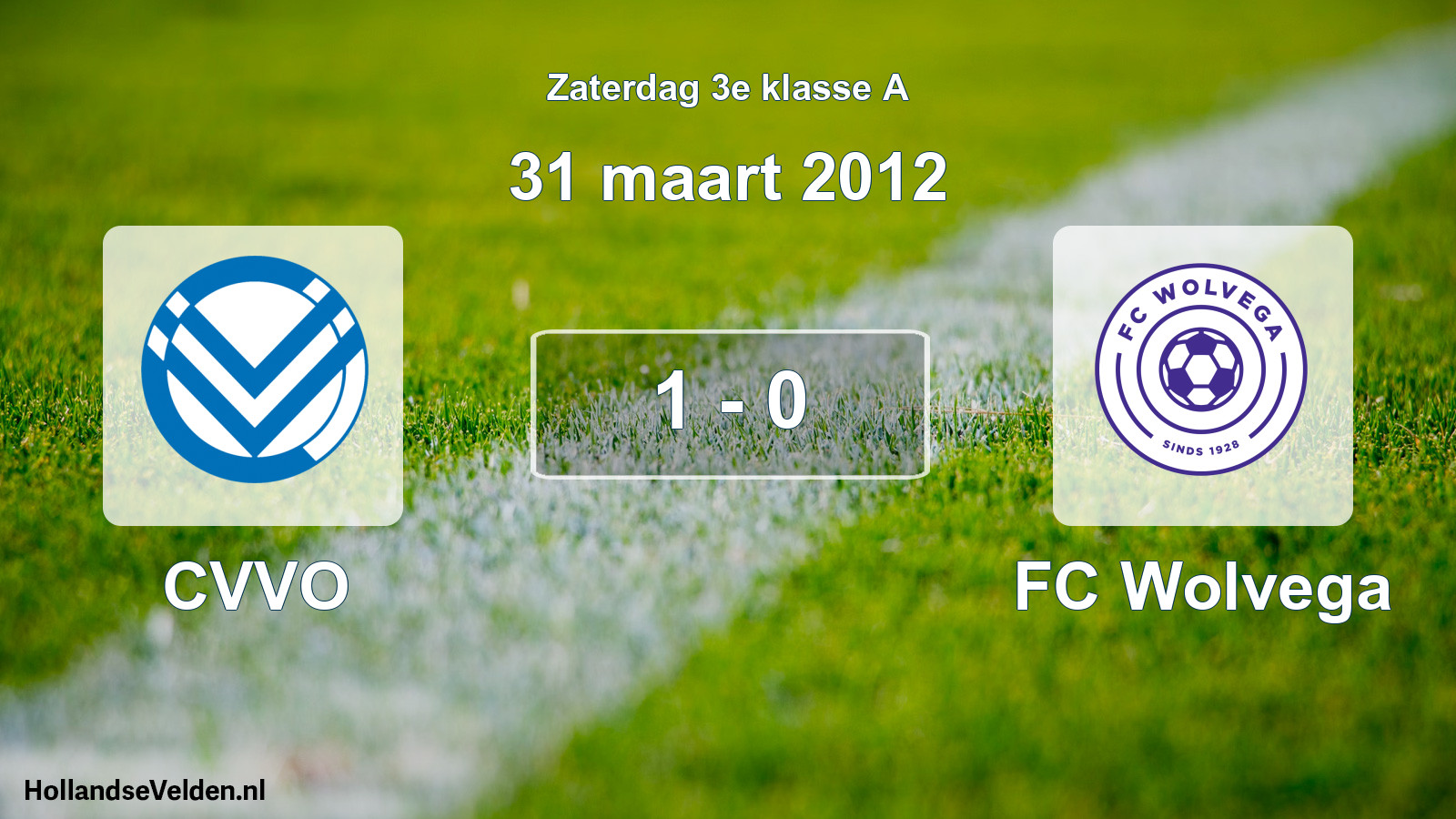 Total number of matches played: CVVO - FC Wolvega 1 - 0 (31 March 2012)
