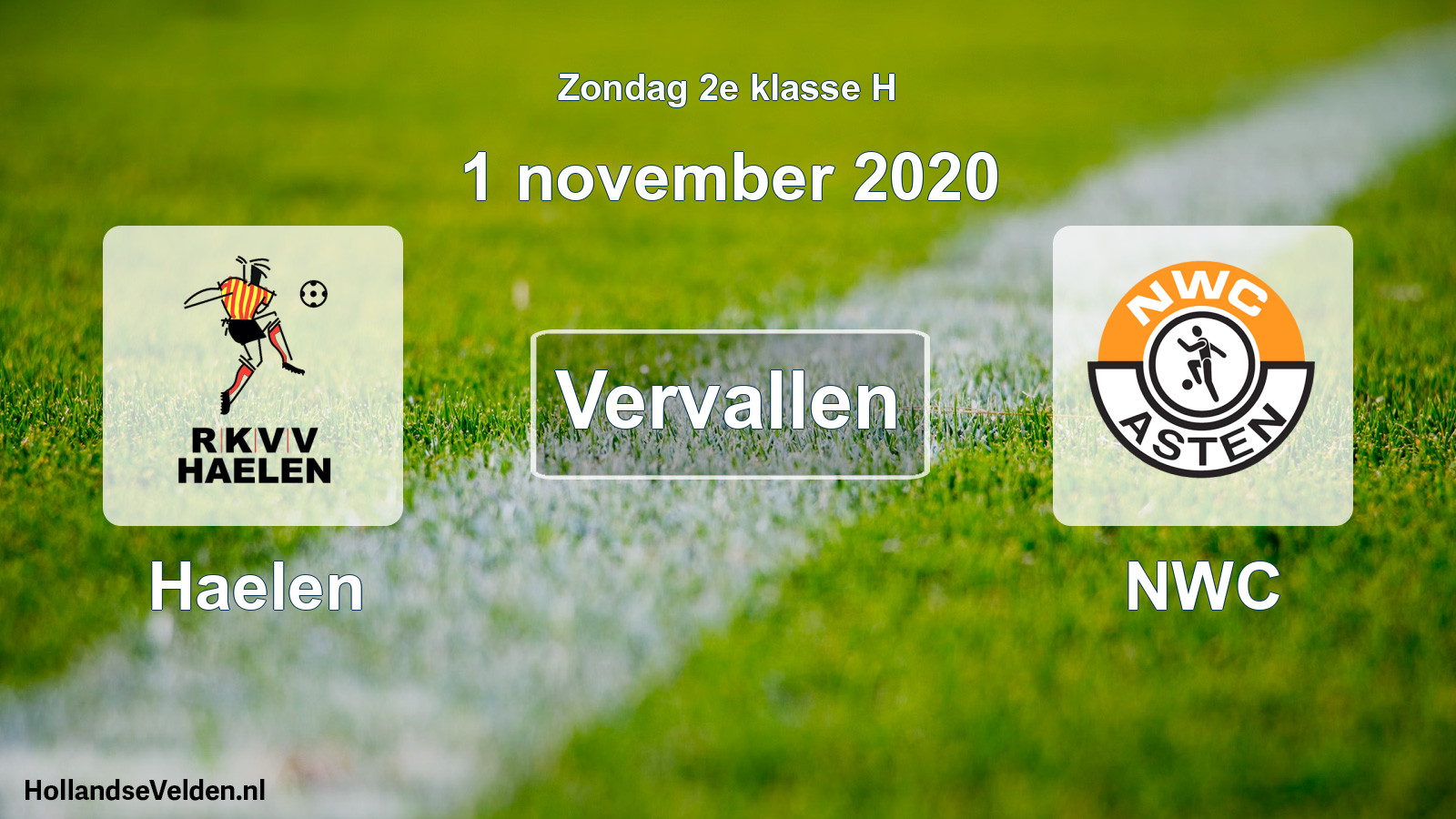 Scheduled Match: Haelen - NWC (1 November 2020)