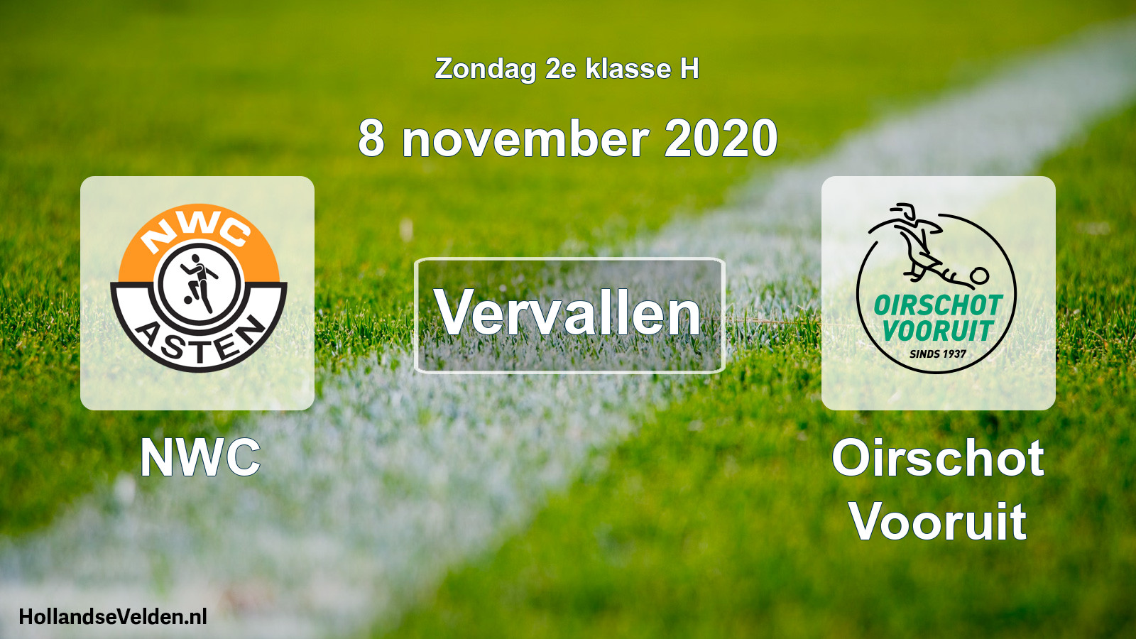 Scheduled Match: NWC - Oirschot Vooruit (8 November 2020)