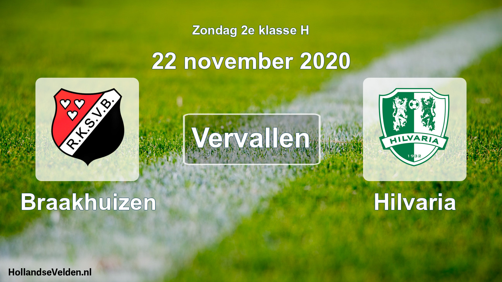 Scheduled Match: Braakhuizen - Hilvaria (22 November 2020)