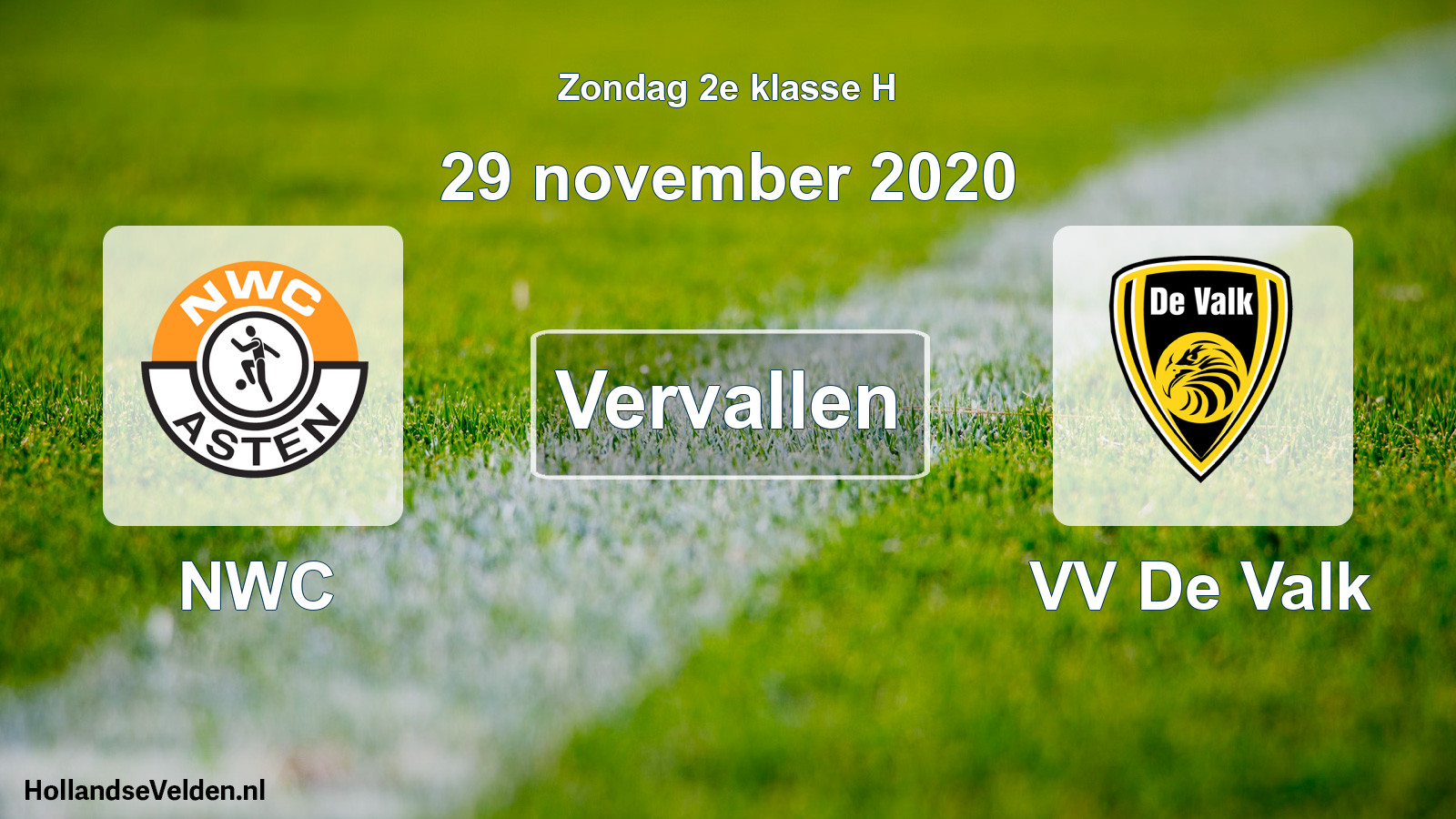 Scheduled Match: NWC - VV De Valk (29 November 2020)