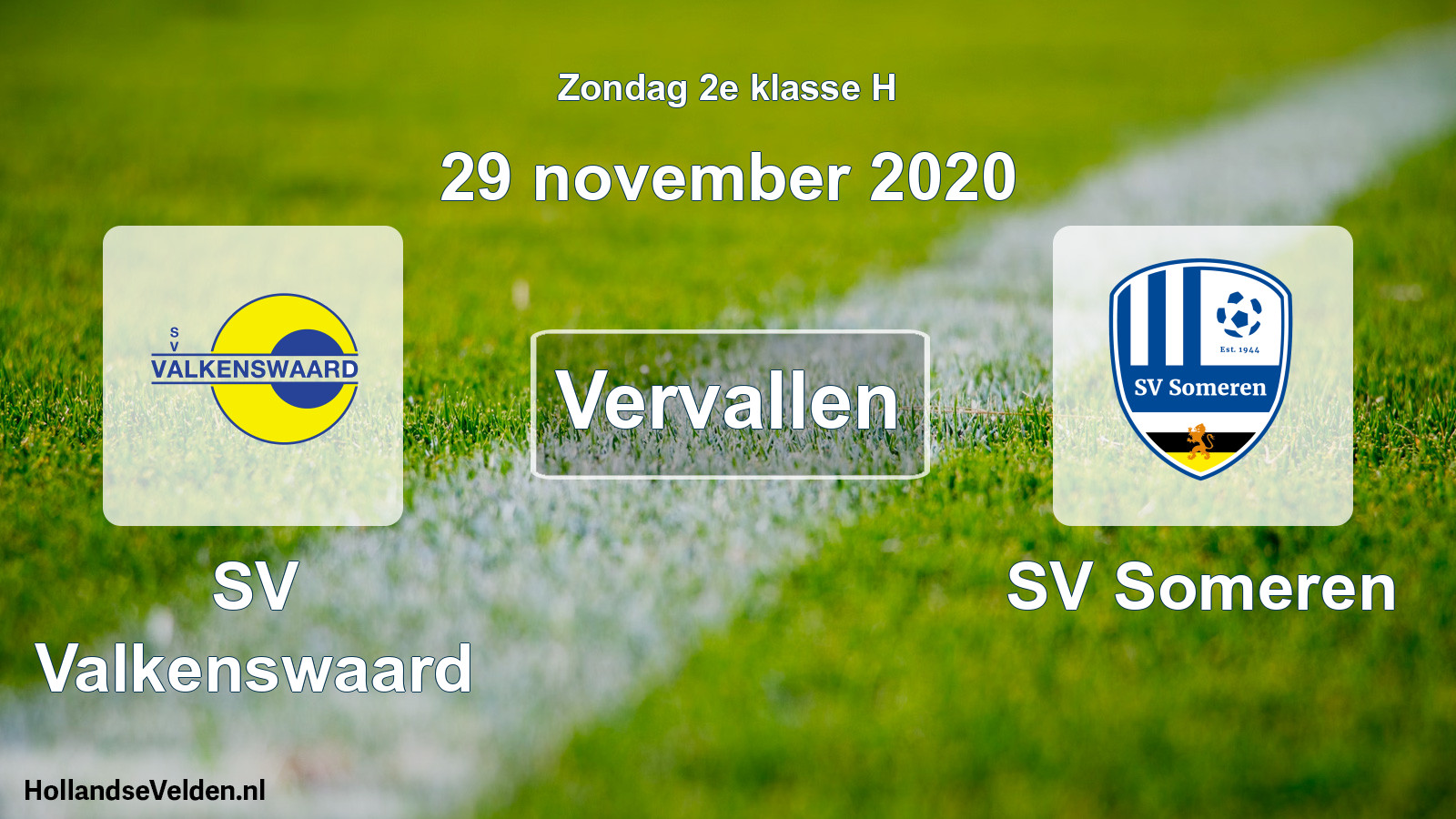 Scheduled Match: SV Valkenswaard - SV Someren (29 November 2020)