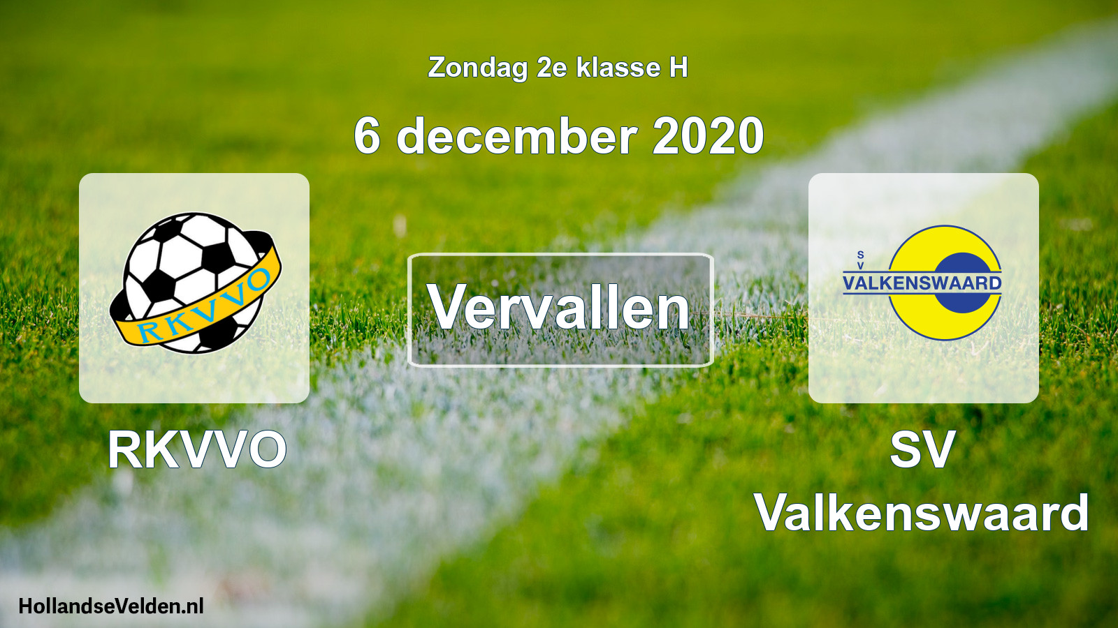 Scheduled Match: RKVVO - SV Valkenswaard (6 December 2020)
