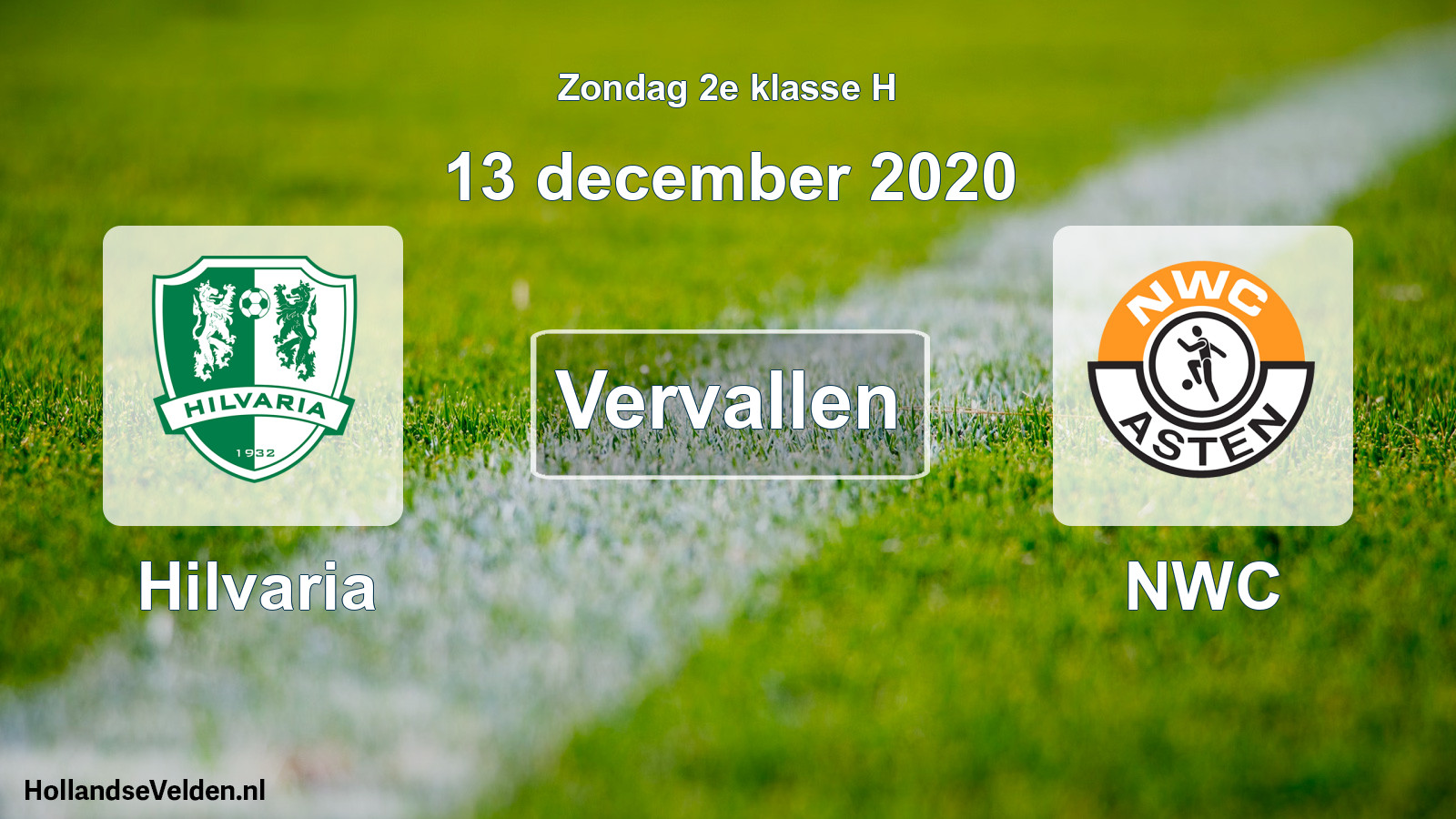 Scheduled Match: Hilvaria - NWC (13 December 2020)
