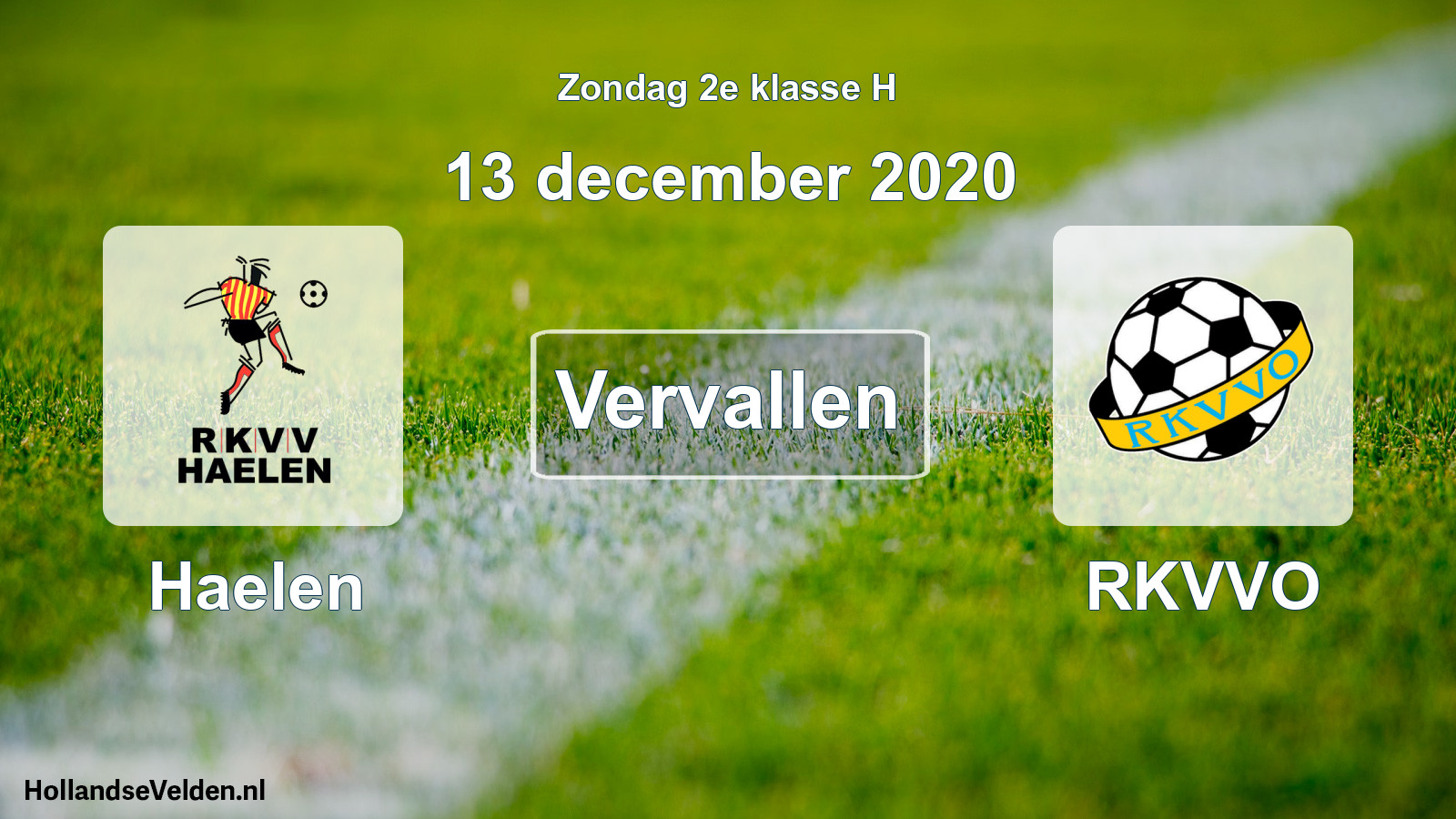 Scheduled Match: Haelen - RKVVO (13 December 2020)