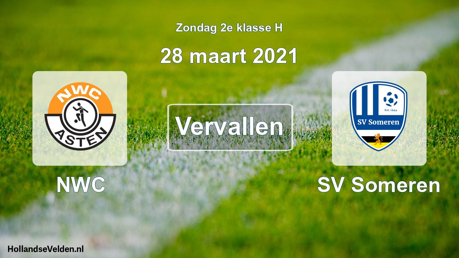 Scheduled Match: NWC - SV Someren (28 March 2021)
