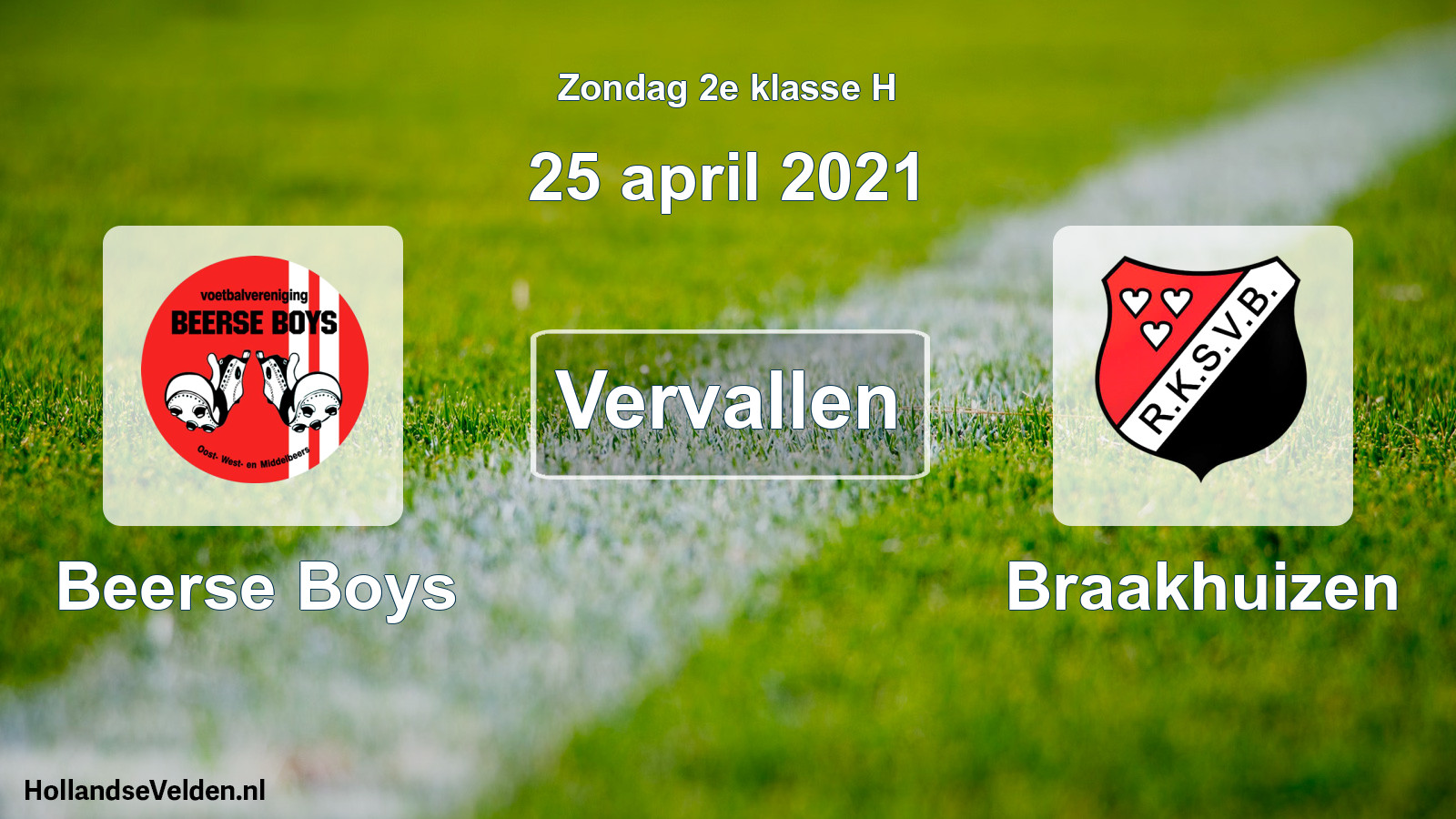 Scheduled Match: Beerse Boys - Braakhuizen (25 April 2021)