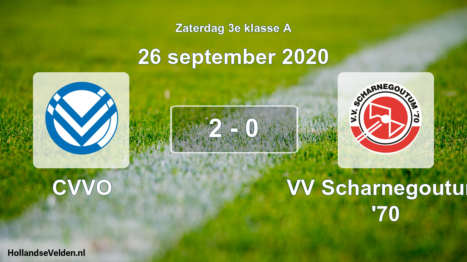 Total number of matches played: CVVO - VV Scharnegoutum '70 2 - 0 (26 September 2020)