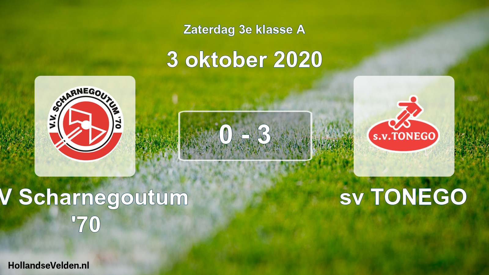 Total number of matches played: VV Scharnegoutum '70 - sv TONEGO 0 - 3 (3 October 2020)