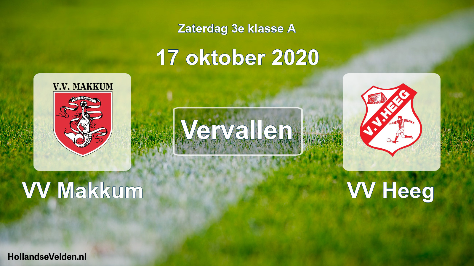Scheduled Match: VV Makkum - VV Heeg (17 October 2020)