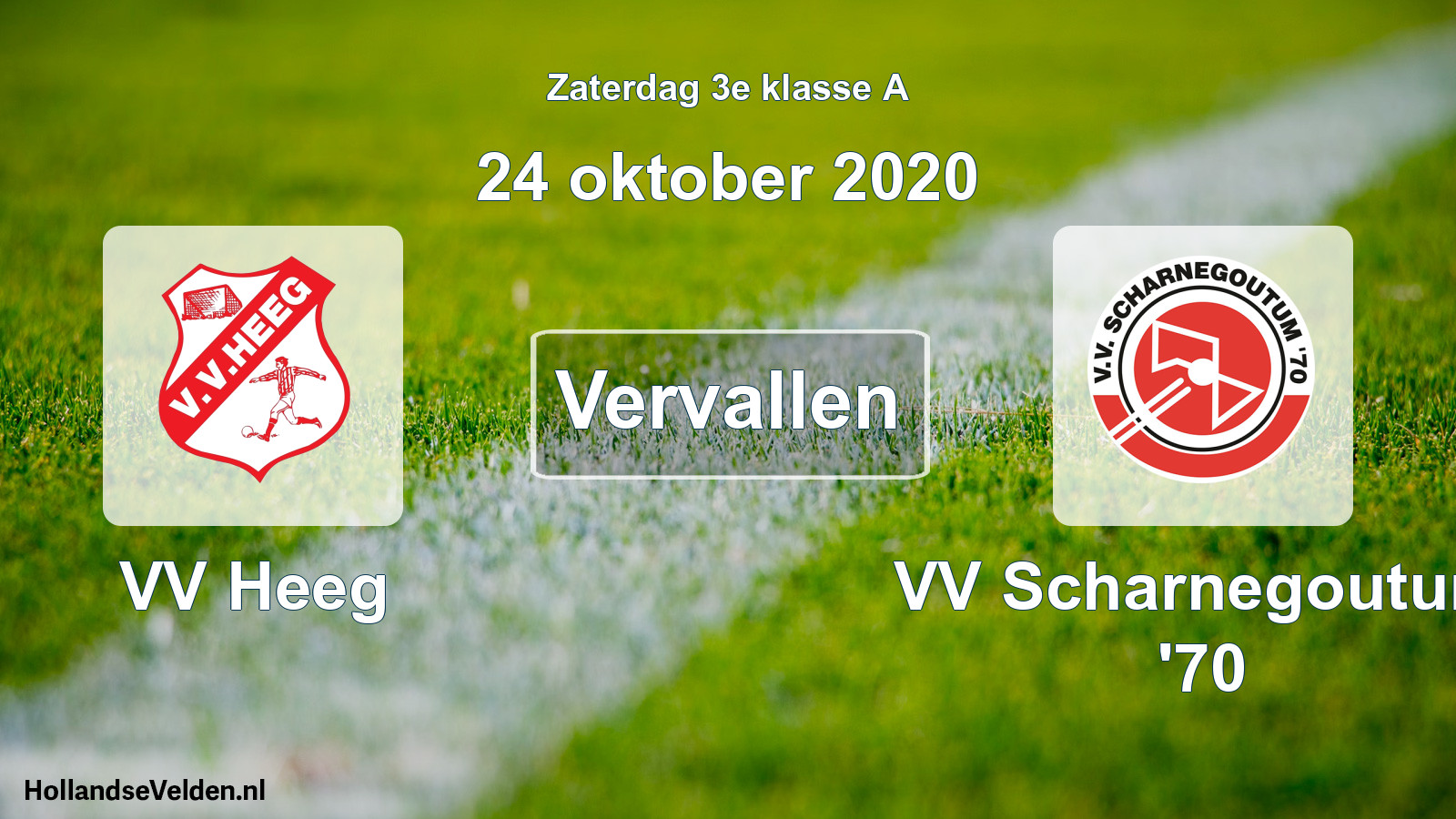 Scheduled Match: VV Heeg - VV Scharnegoutum '70 (24 October 2020)