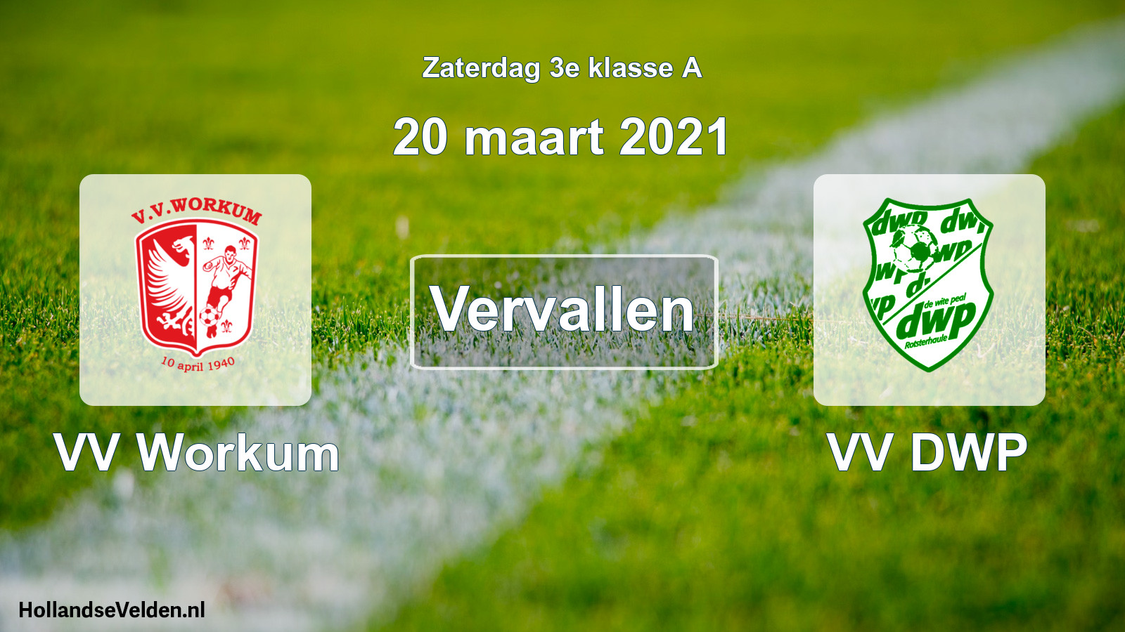 Scheduled Match: VV Workum - VV DWP (20 March 2021)