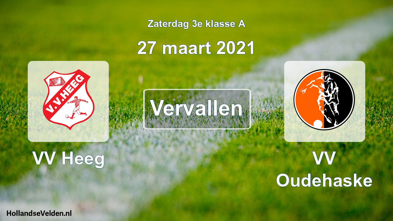 Scheduled Match: VV Heeg - VV Oudehaske (27 March 2021)