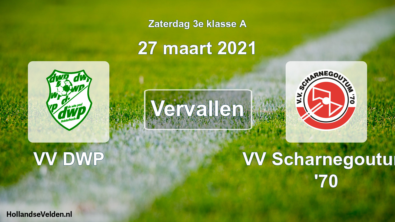Scheduled Match: VV DWP - VV Scharnegoutum '70 (27 March 2021)