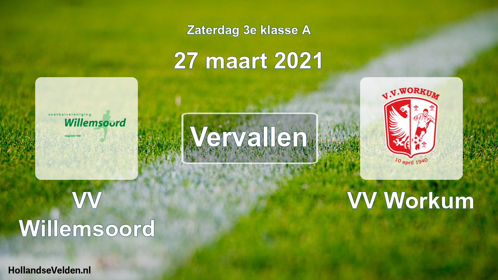 Scheduled Match: VV Willemsoord - VV Workum (27 March 2021)