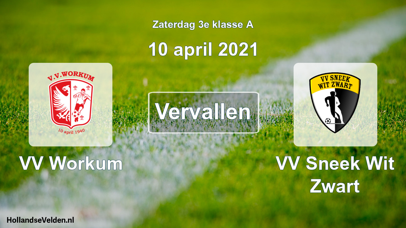 Scheduled Match: VV Workum - VV Sneek Wit Zwart (10 April 2021)