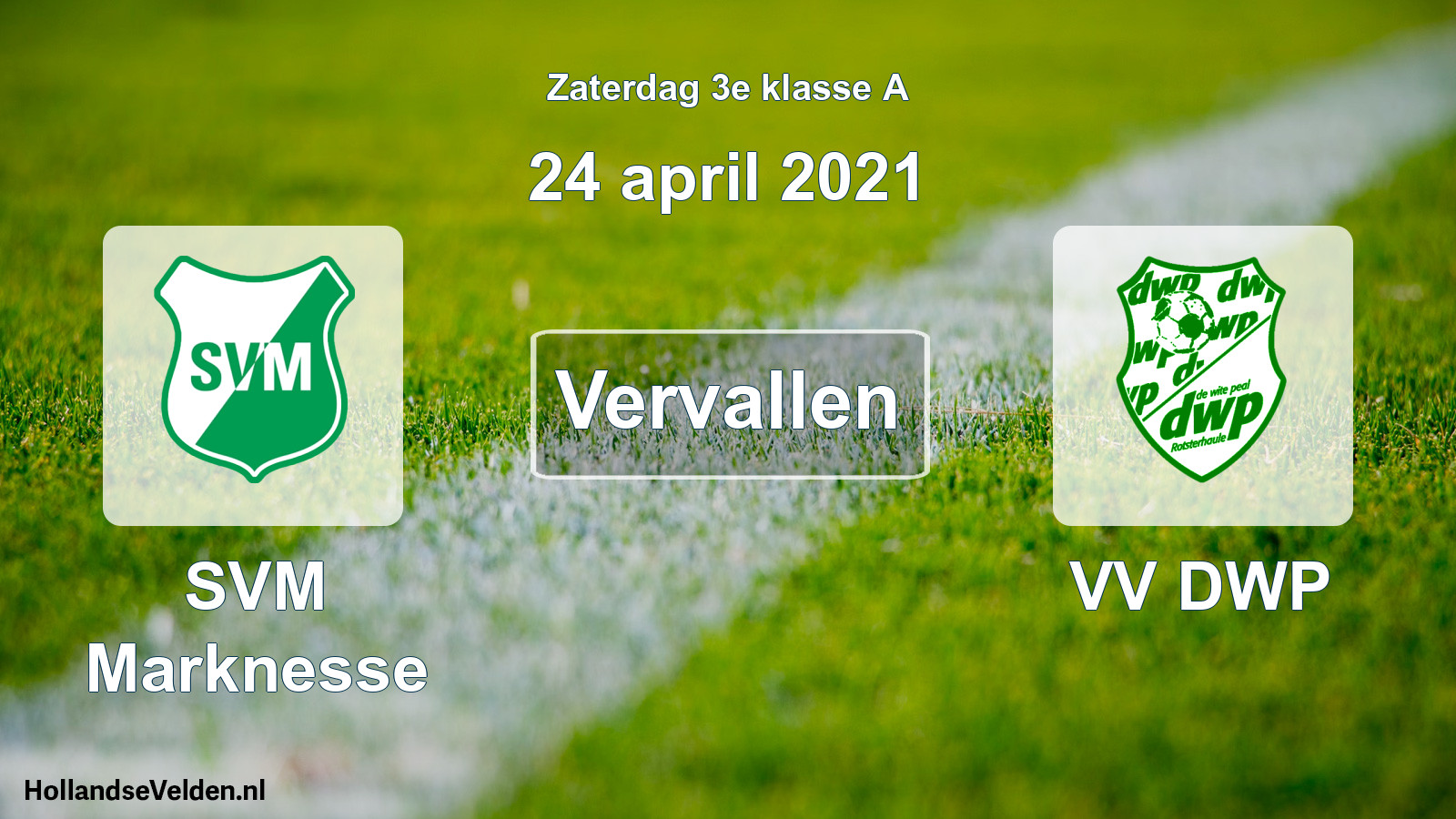 Scheduled Match: SVM Marknesse - VV DWP (24 April 2021)