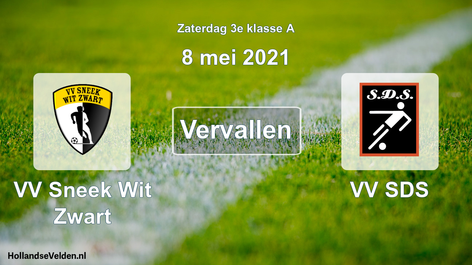 Scheduled Match: VV Sneek Wit Zwart - VV SDS (8 May 2021)