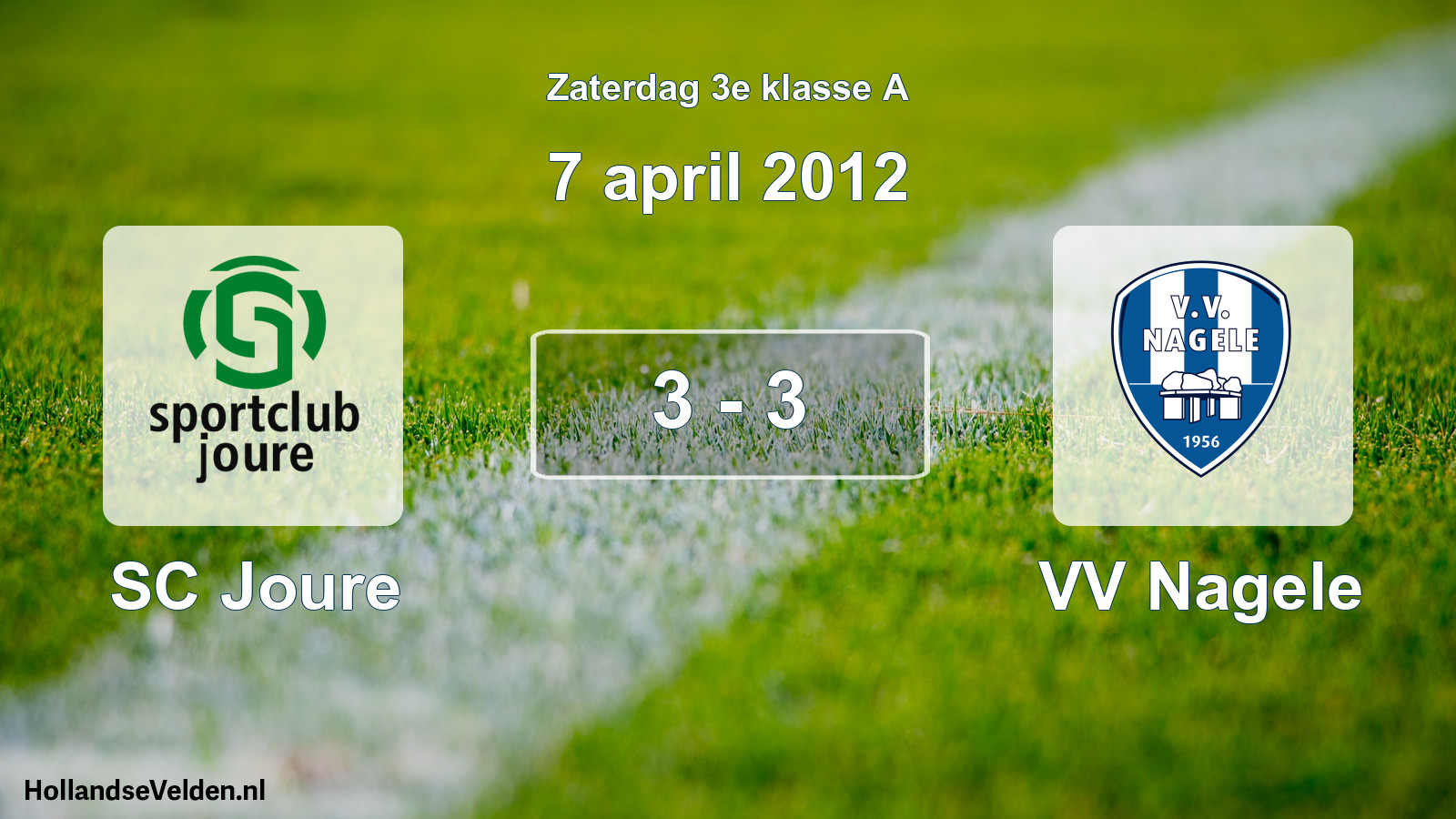 Total number of matches played: SC Joure - VV Nagele 3 - 3 (7 April 2012)