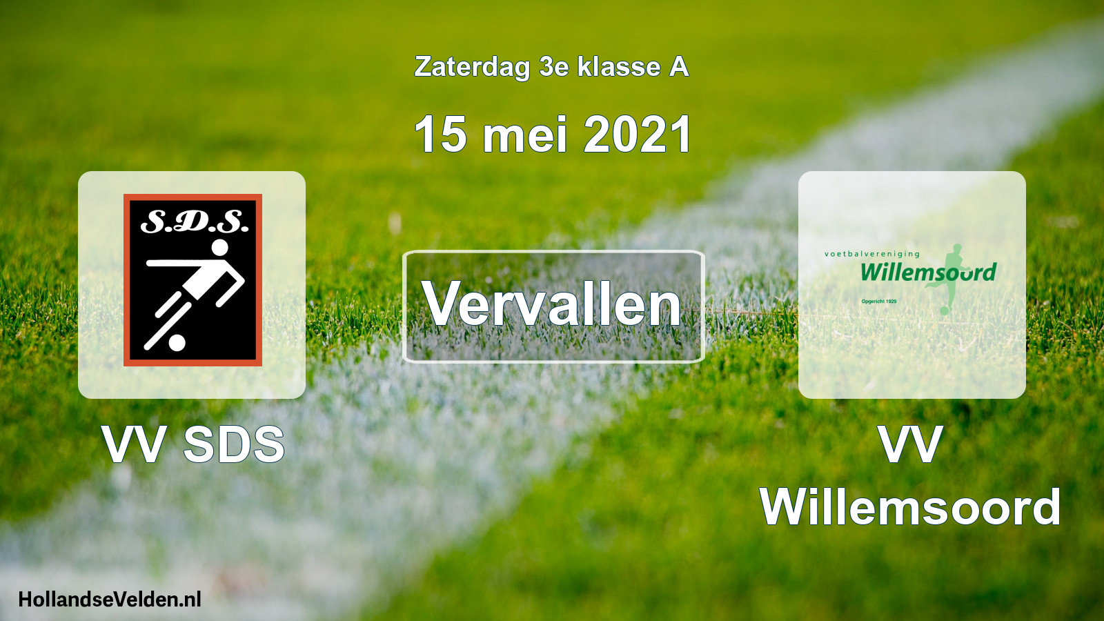 Scheduled Match: VV SDS - VV Willemsoord (15 May 2021)