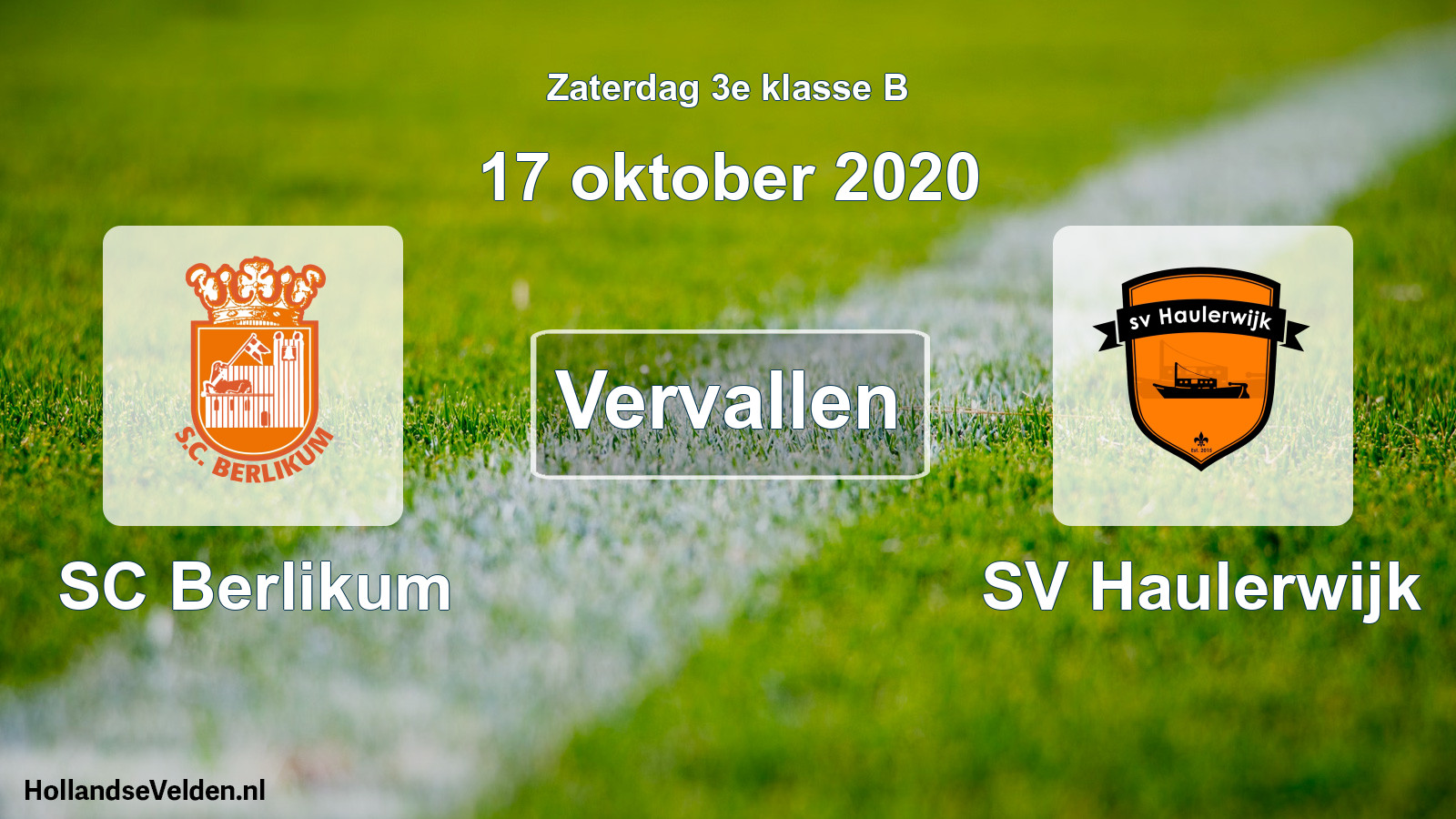 Scheduled Match: SC Berlikum - SV Haulerwijk (17 October 2020)