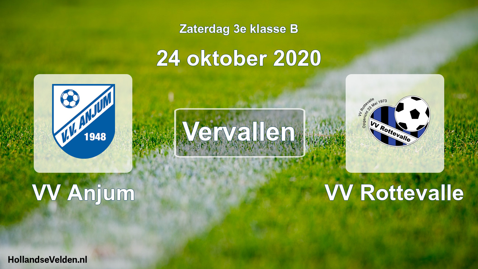 Scheduled Match: VV Anjum - VV Rottevalle (24 October 2020)