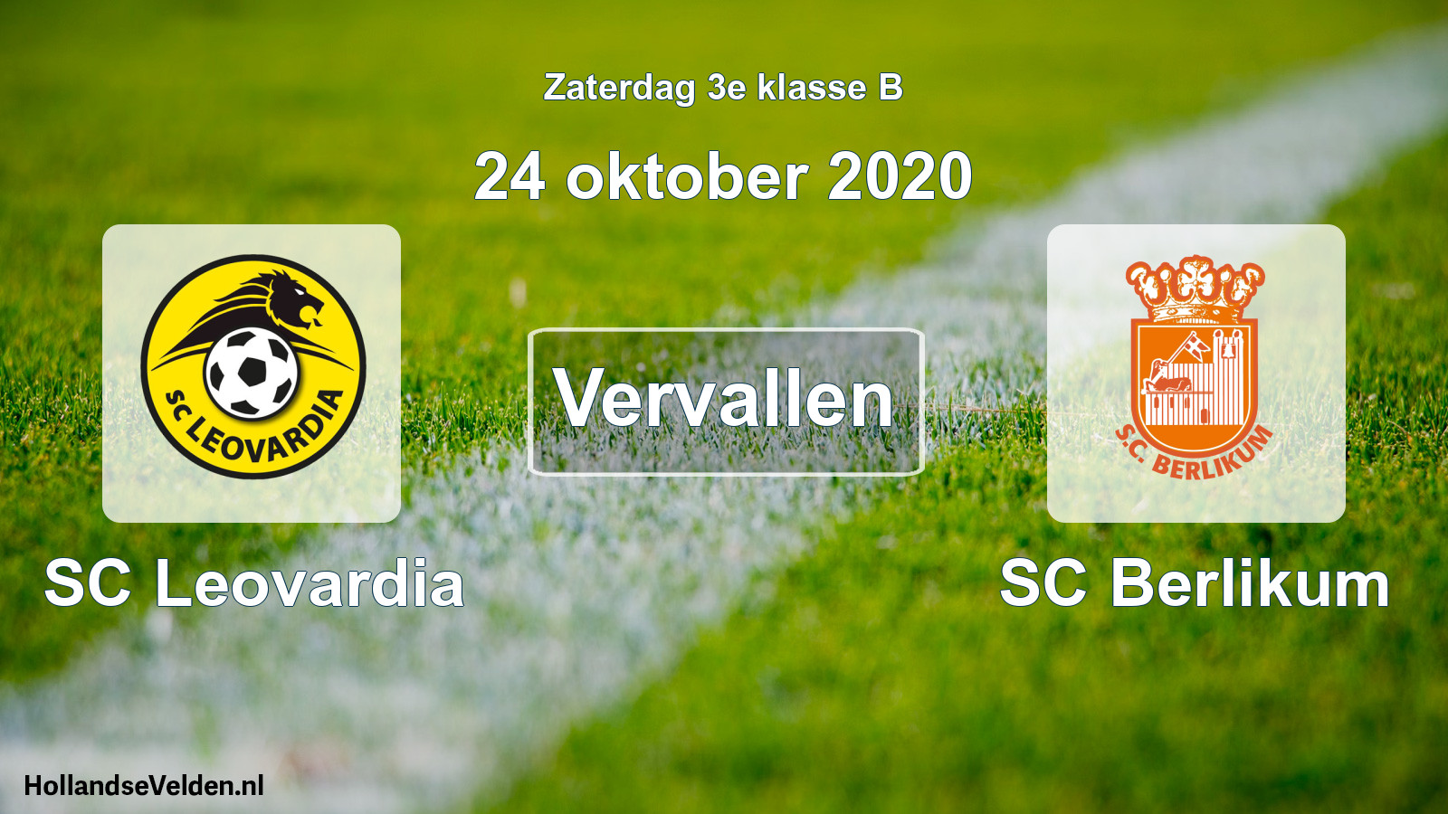 Scheduled Match: SC Leovardia - SC Berlikum (24 October 2020)