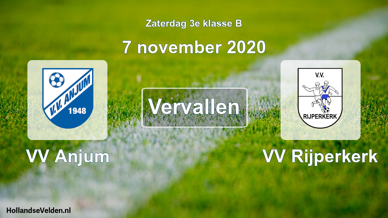 Scheduled Match: VV Anjum - VV Rijperkerk (7 November 2020)