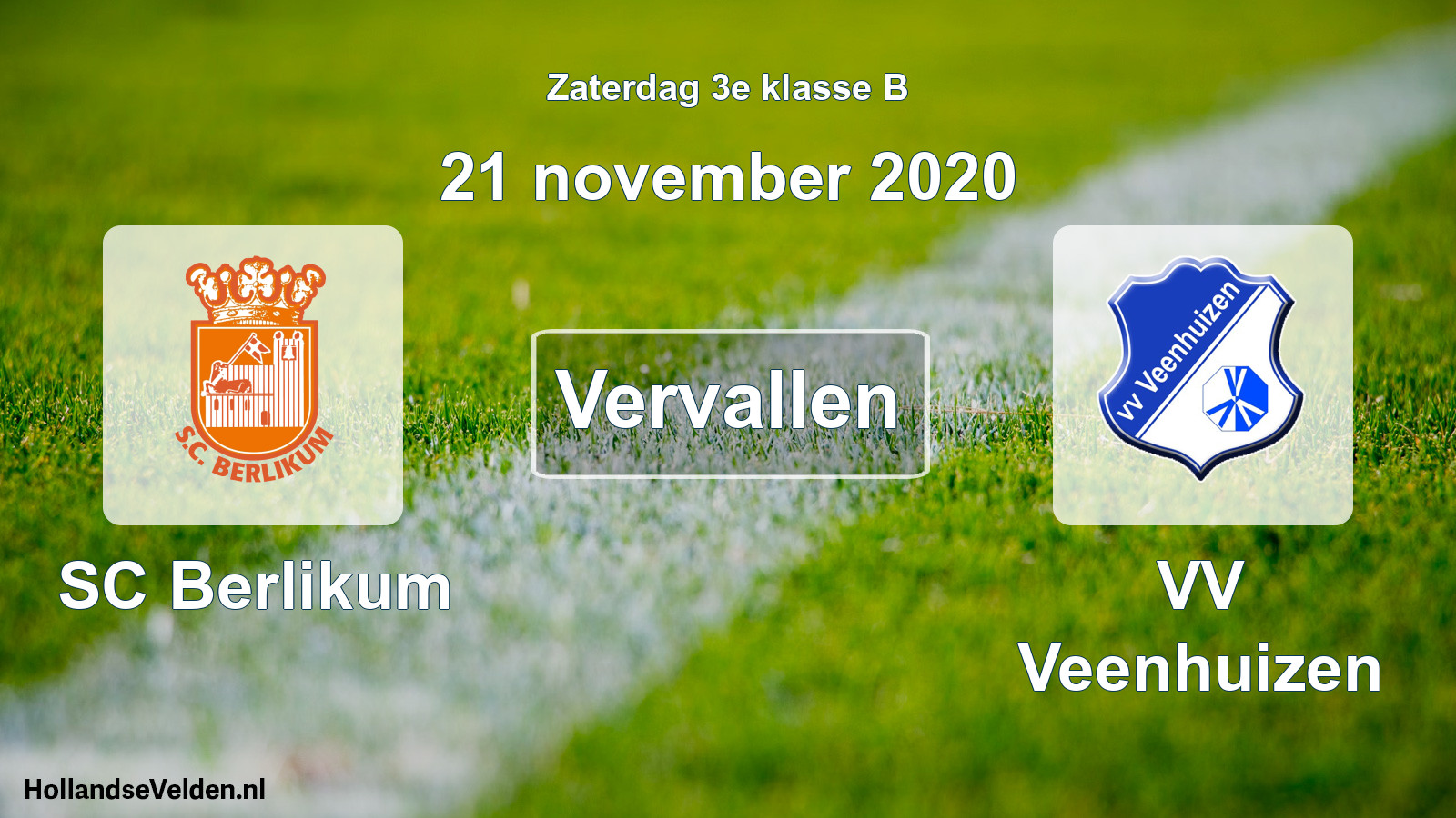 Scheduled Match: SC Berlikum - VV Veenhuizen (21 November 2020)