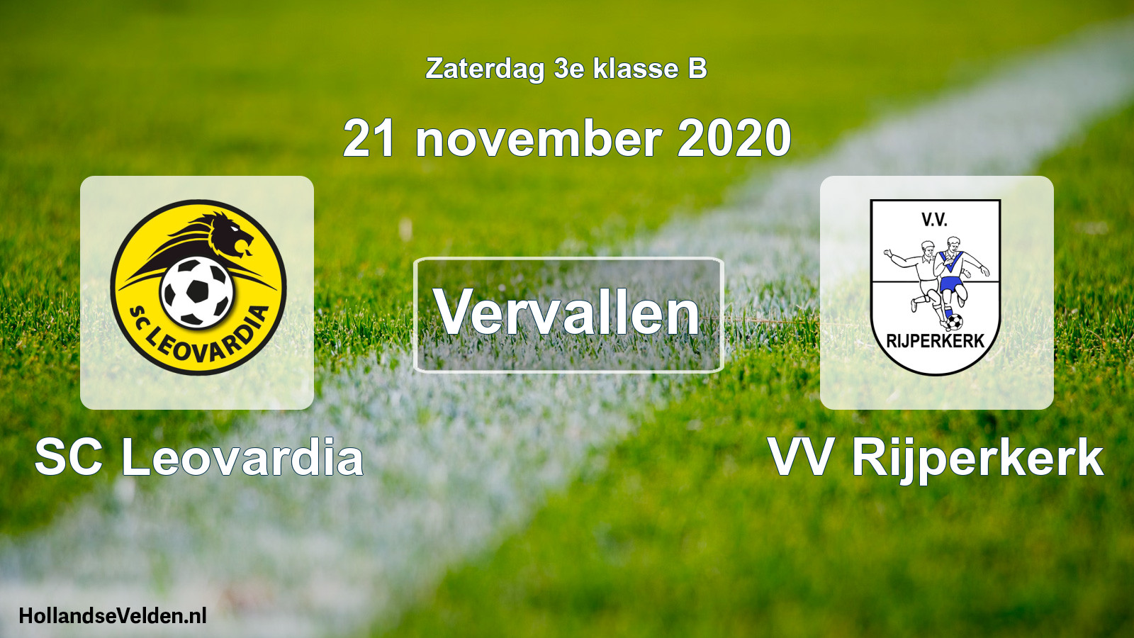 Scheduled Match: SC Leovardia - VV Rijperkerk (21 November 2020)