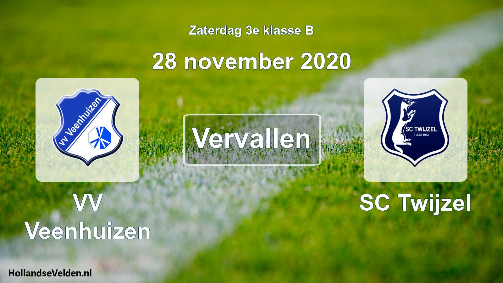 Scheduled Match: VV Veenhuizen - SC Twijzel (28 November 2020)