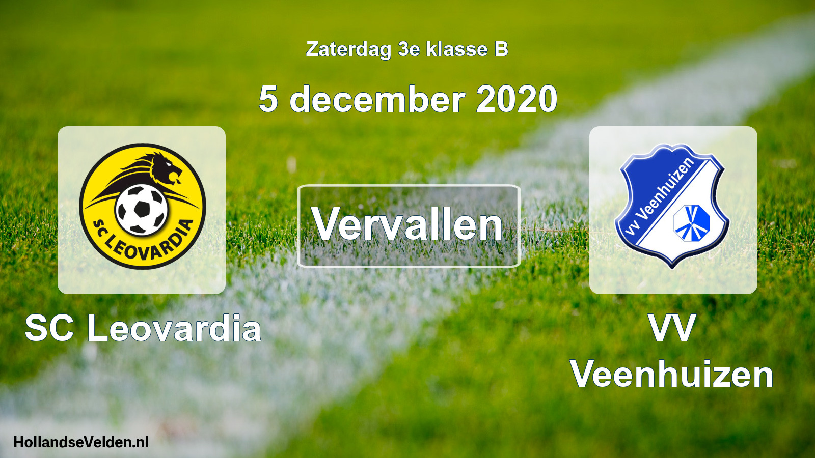 Scheduled Match: SC Leovardia - VV Veenhuizen (5 December 2020)