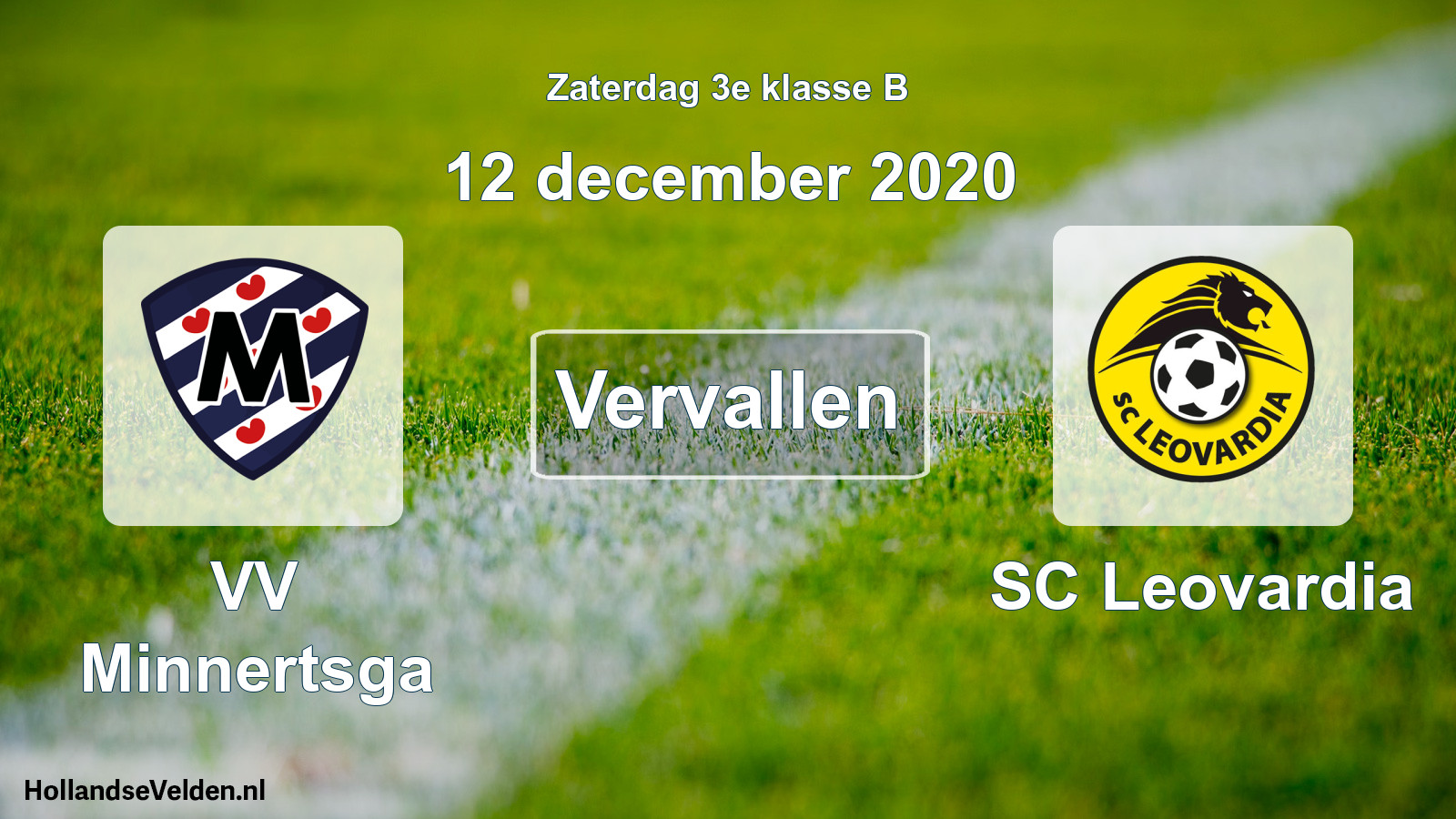 Scheduled Match: VV Minnertsga - SC Leovardia (12 December 2020)