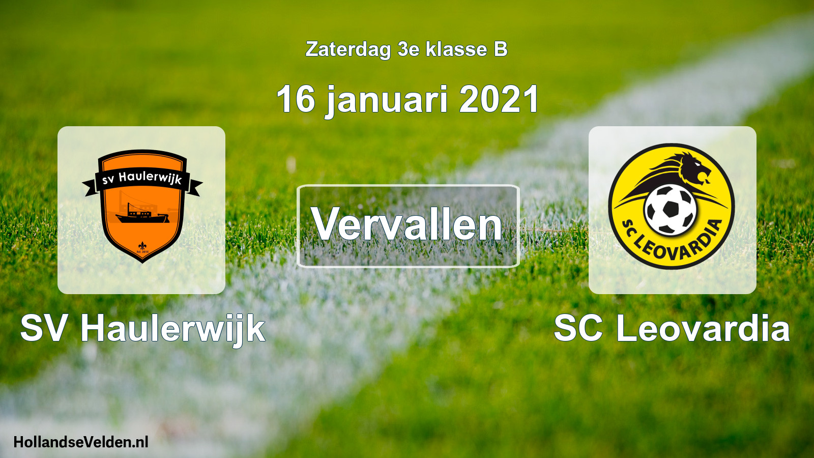 Scheduled Match: SV Haulerwijk - SC Leovardia (16 January 2021)