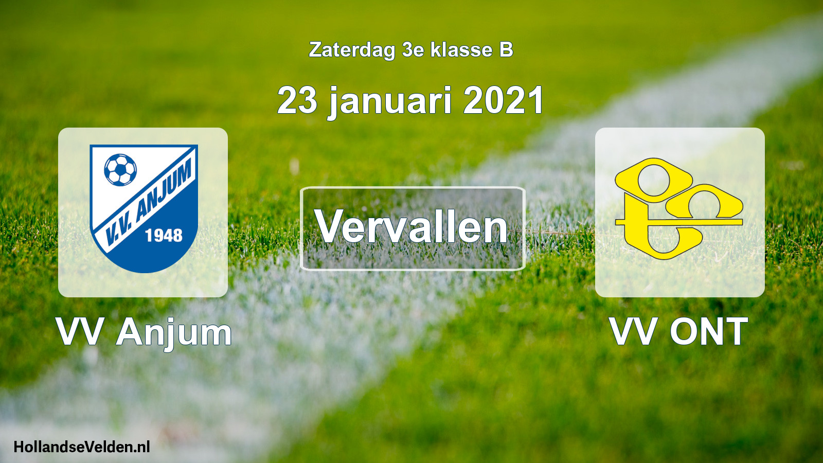 Scheduled Match: VV Anjum - VV ONT (23 January 2021)