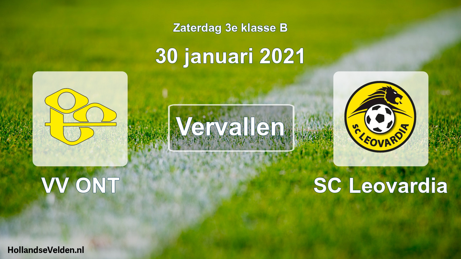 Scheduled Match: VV ONT - SC Leovardia (30 January 2021)