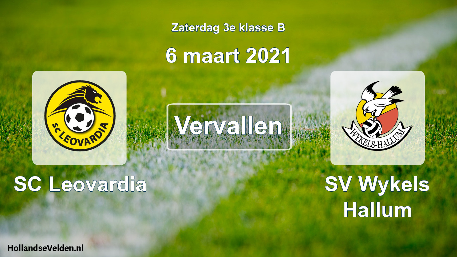 Scheduled Match: SC Leovardia - SV Wykels Hallum (6 March 2021)