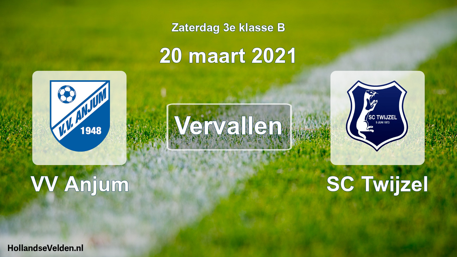 Scheduled Match: VV Anjum - SC Twijzel (20 March 2021)