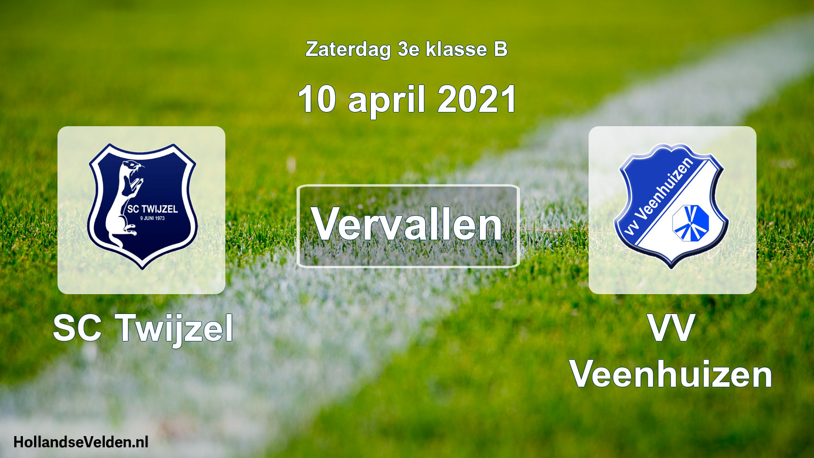 Scheduled Match: SC Twijzel - VV Veenhuizen (10 April 2021)