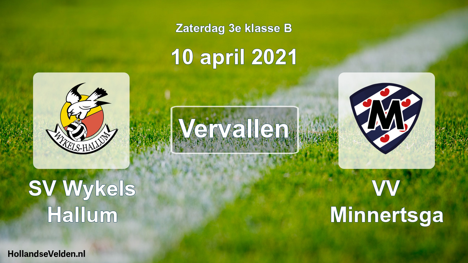 Scheduled Match: SV Wykels Hallum - VV Minnertsga (10 April 2021)