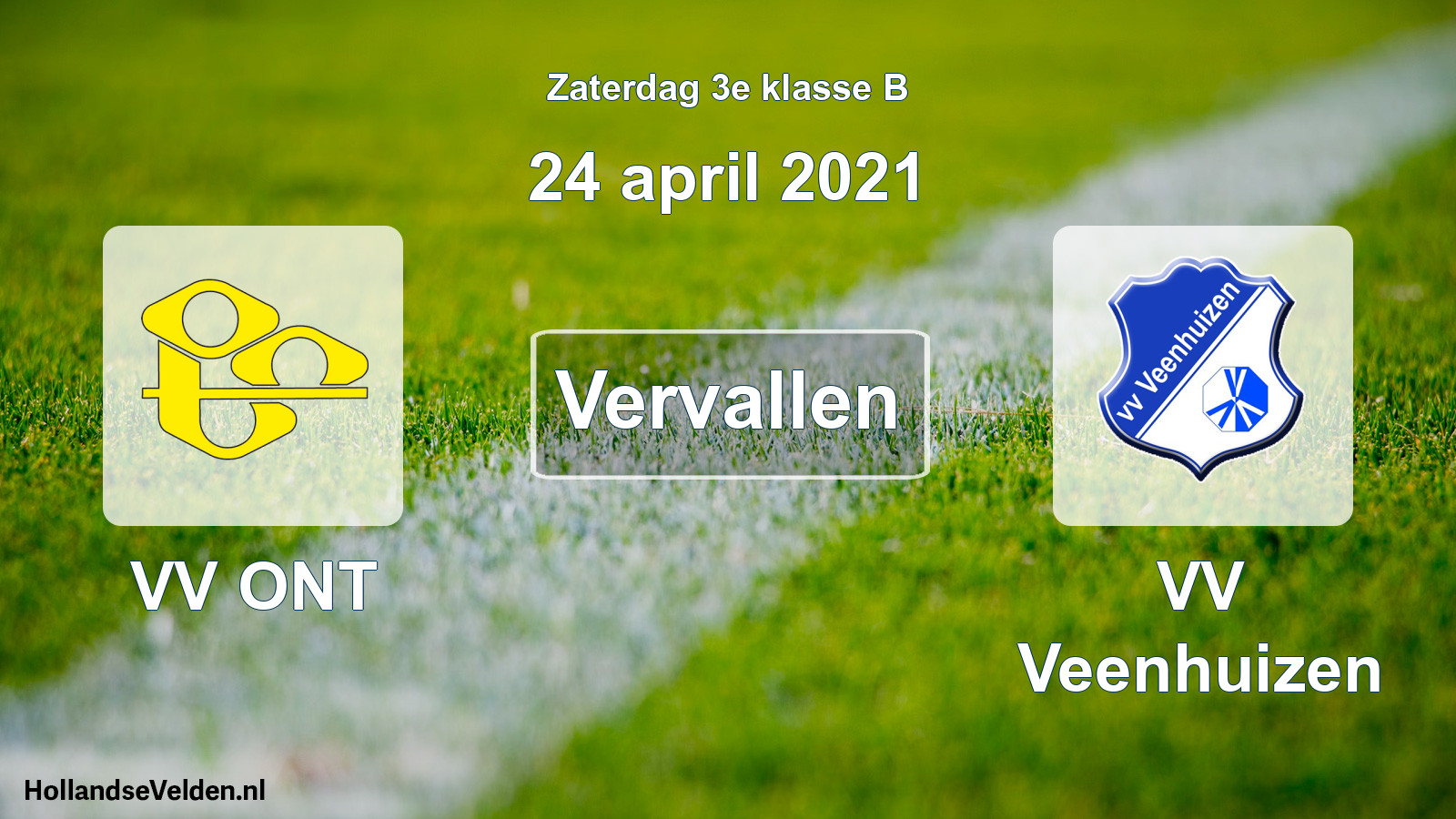 Scheduled Match: VV ONT - VV Veenhuizen (24 April 2021)